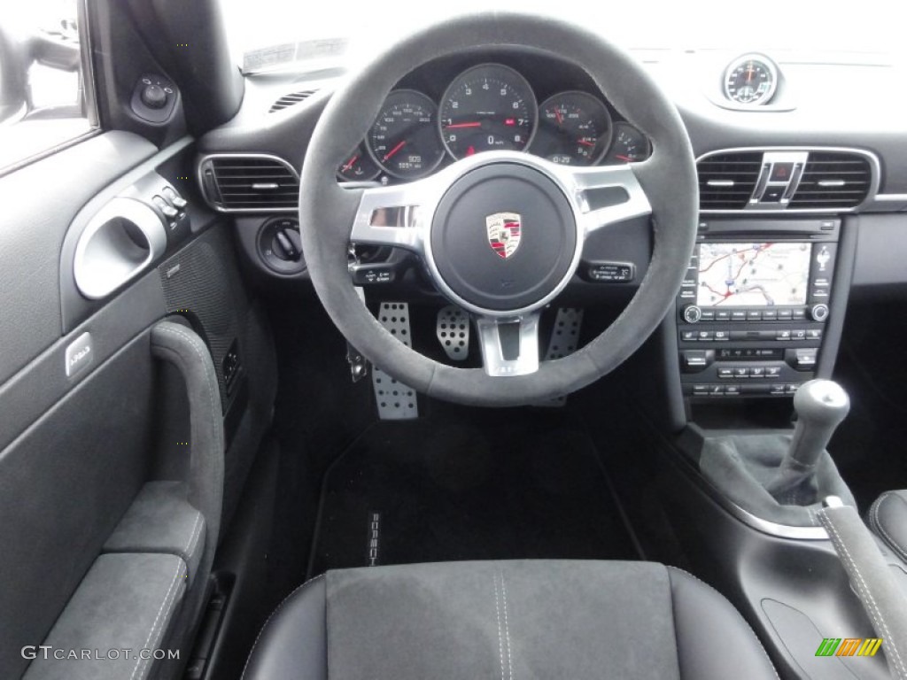 2012 Porsche 911 Carrera 4 GTS Coupe Black Leather w/Alcantara Steering Wheel Photo #65159655