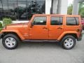 Mango Tango Pearl 2011 Jeep Wrangler Unlimited Sahara 4x4 Exterior