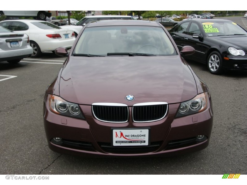 2006 3 Series 325xi Sedan - Barrique Red Metallic / Beige photo #2