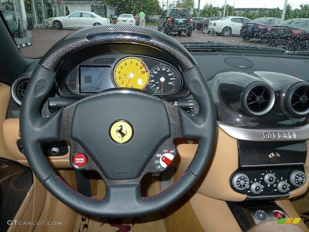 2008 Ferrari 599 GTB Fiorano F1 Beige Steering Wheel Photo #65167539