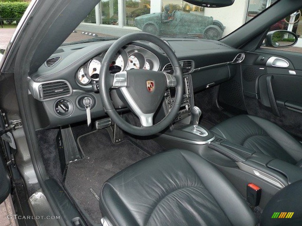 2007 911 Turbo Coupe - Meteor Grey Metallic / Black photo #11