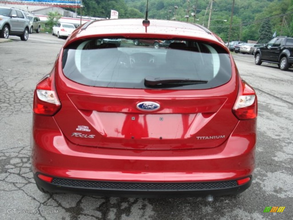 2012 Focus Titanium 5-Door - Red Candy Metallic / Charcoal Black Leather photo #7