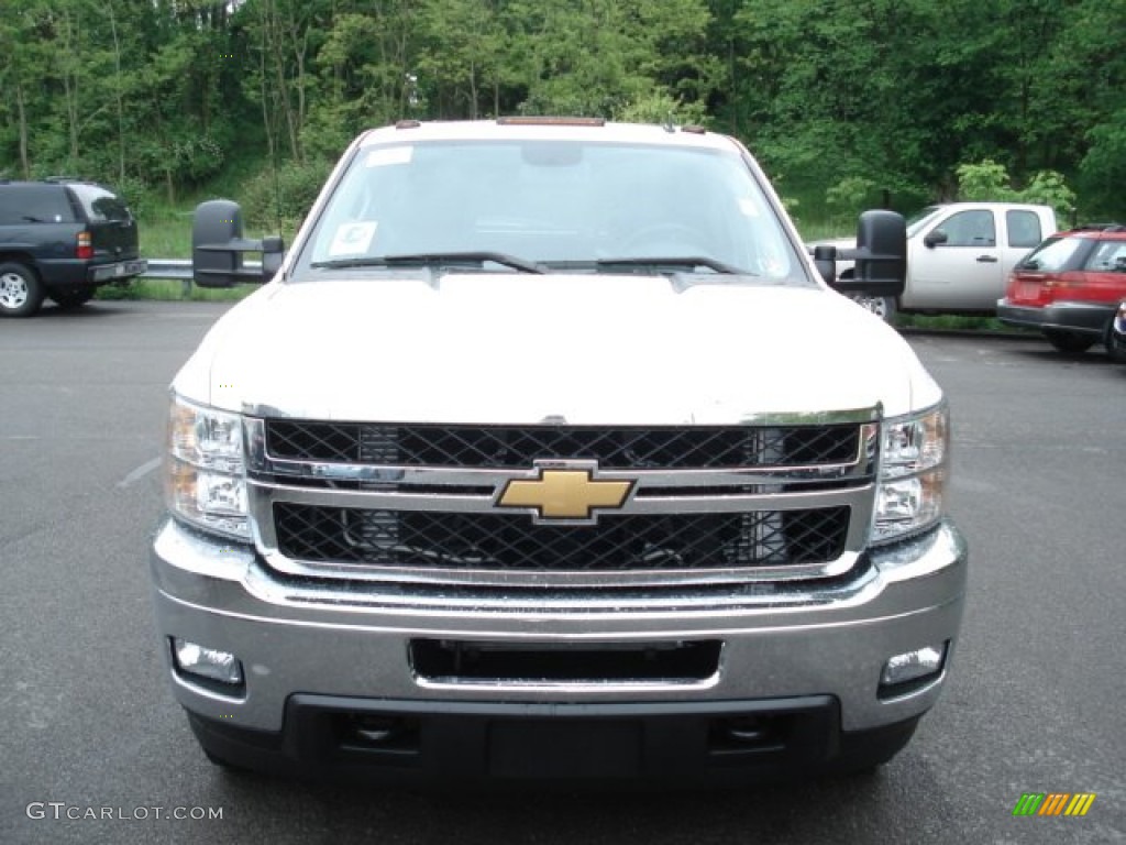 2012 Silverado 3500HD LTZ Crew Cab 4x4 Dually - Summit White / Ebony photo #3