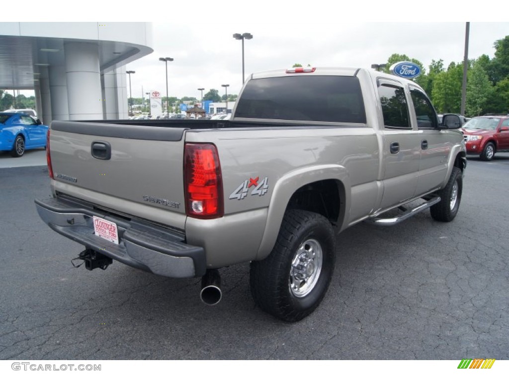 2003 Silverado 2500HD LT Crew Cab 4x4 - Light Pewter Metallic / Tan photo #3