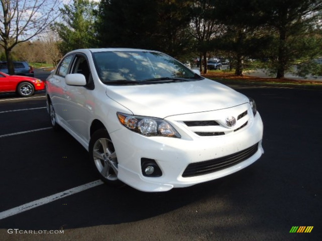 2012 Corolla S - Super White / Dark Charcoal photo #1