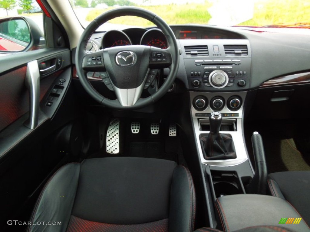 2010 Mazda MAZDA3 MAZDASPEED3 Sport 5 Door Black/Red Dashboard Photo #65183376