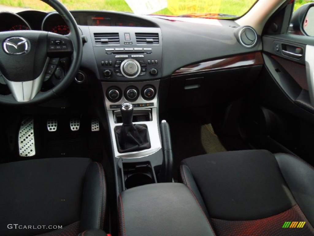 2010 Mazda MAZDA3 MAZDASPEED3 Sport 5 Door Black/Red Dashboard Photo #65183379