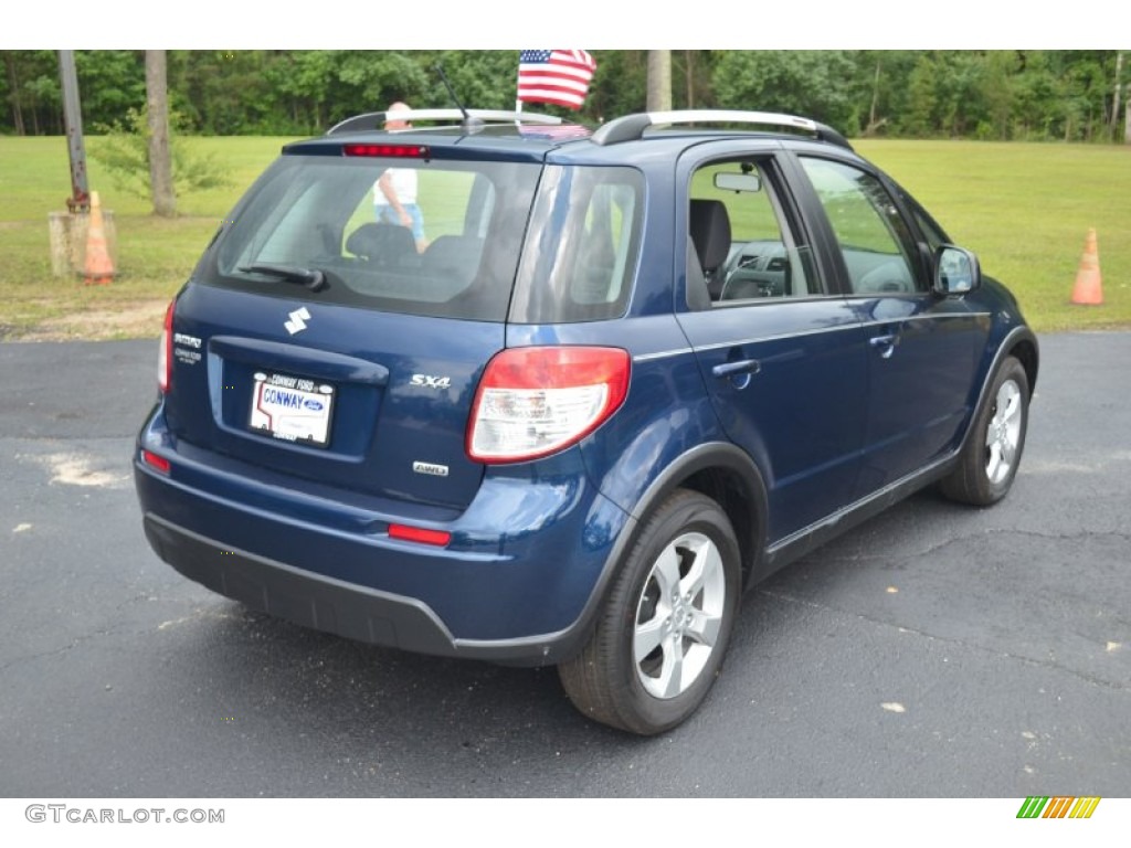 2010 SX4 Crossover Touring AWD - Deep Sea Blue Metallic / Black photo #5