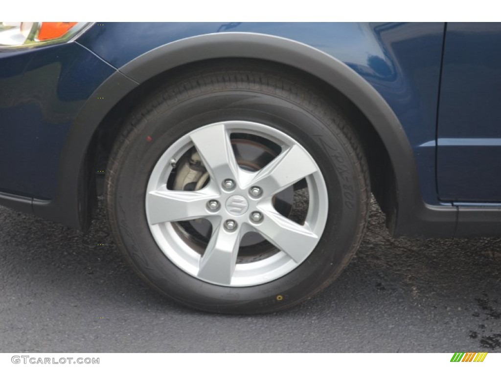 2010 SX4 Crossover Touring AWD - Deep Sea Blue Metallic / Black photo #9