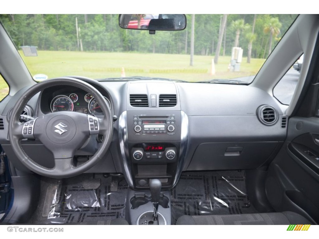 2010 SX4 Crossover Touring AWD - Deep Sea Blue Metallic / Black photo #14