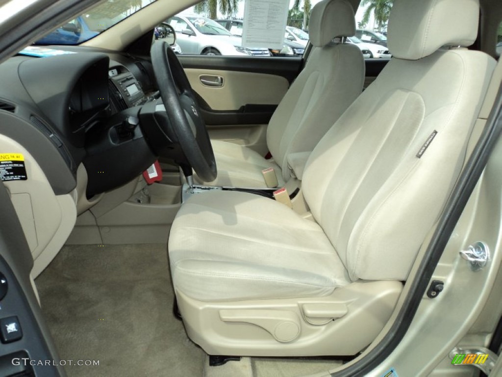 Beige Interior 2007 Hyundai Elantra GLS Sedan Photo #65187571