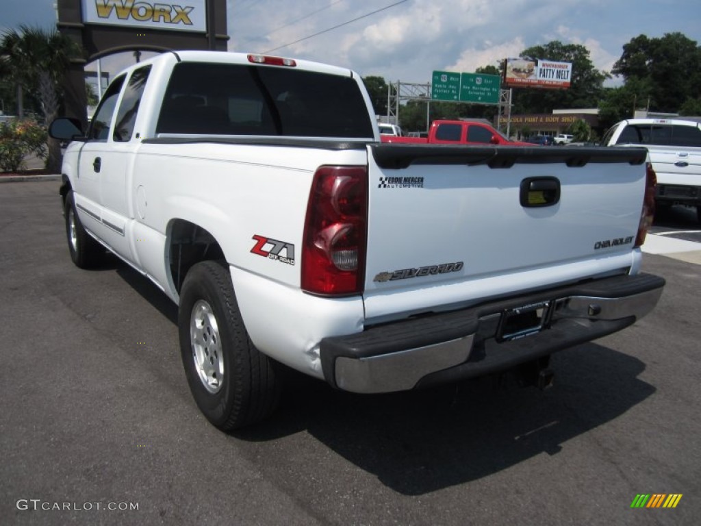 2003 Silverado 1500 Z71 Extended Cab 4x4 - Summit White / Dark Charcoal photo #9