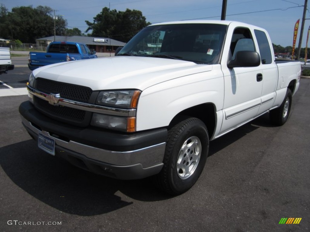 2003 Silverado 1500 Z71 Extended Cab 4x4 - Summit White / Dark Charcoal photo #13