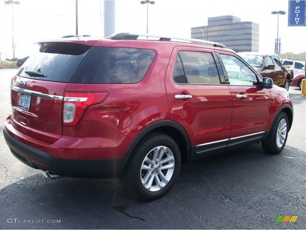 2011 Explorer XLT - Red Candy Metallic / Charcoal Black photo #3