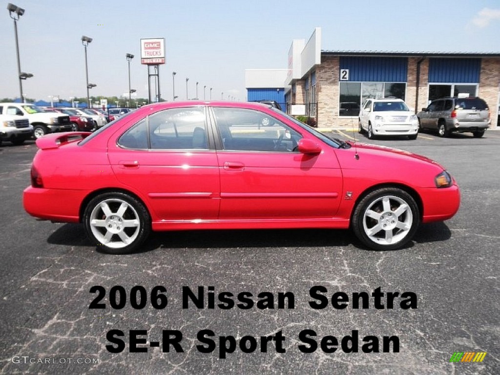 2006 Sentra SE-R Spec V - Code Red / Charcoal photo #1