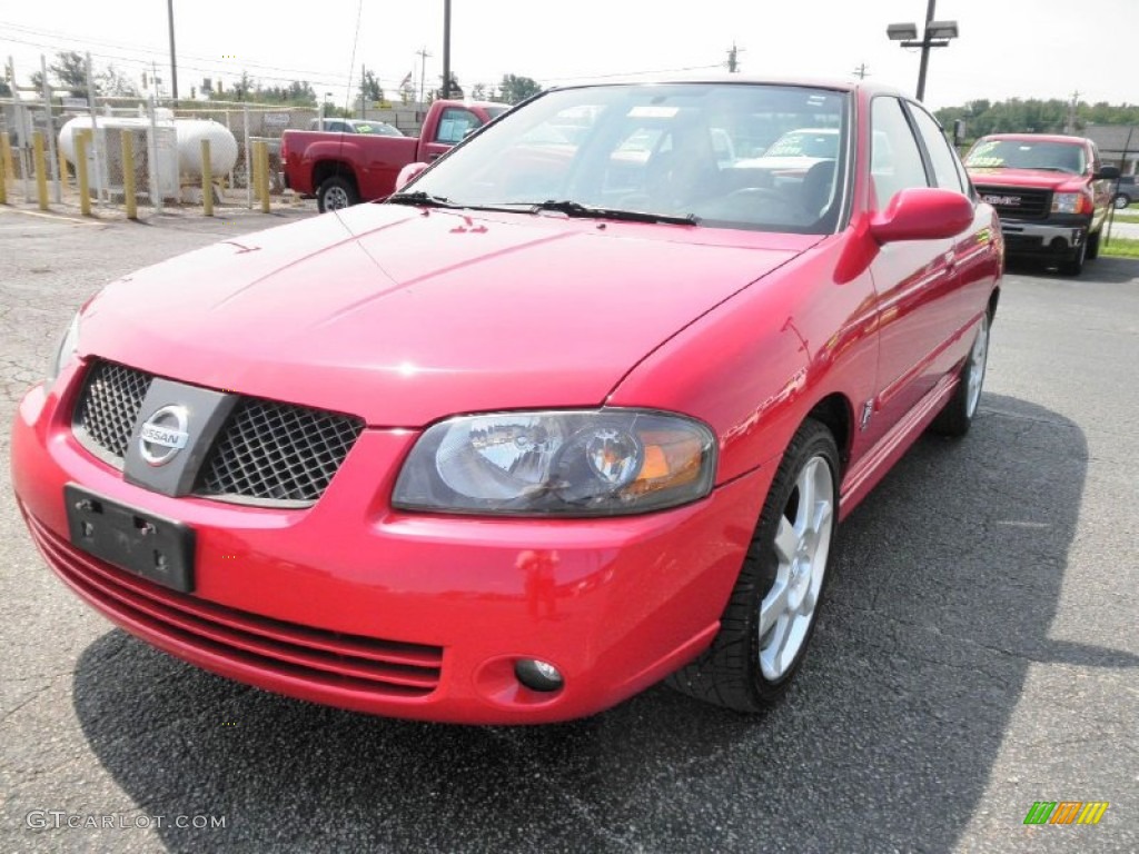 2006 Sentra SE-R Spec V - Code Red / Charcoal photo #3