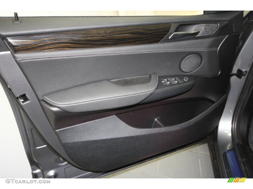 2013 BMW X3 xDrive 28i Black Door Panel Photo #65196351