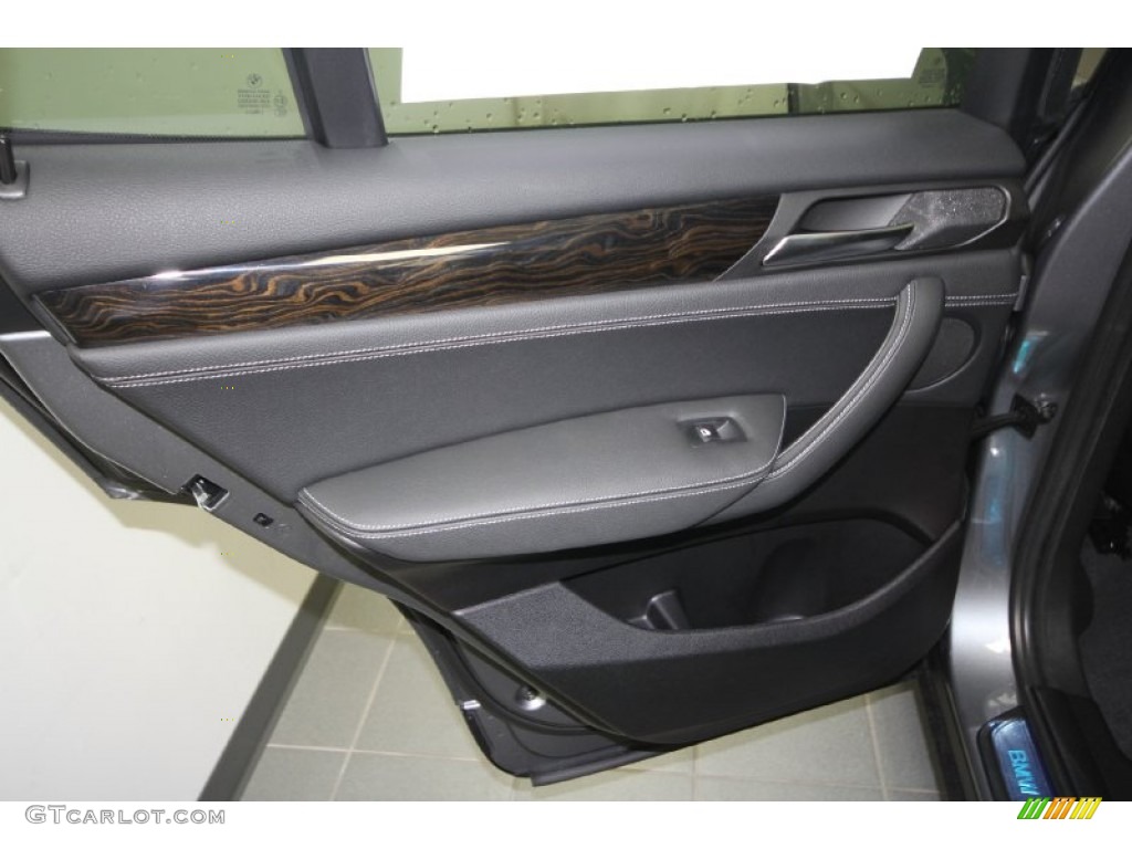 2013 BMW X3 xDrive 28i Black Door Panel Photo #65196423