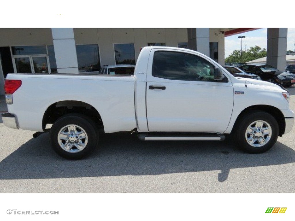 2009 Tundra SR5 Regular Cab - Super White / Graphite Gray photo #8