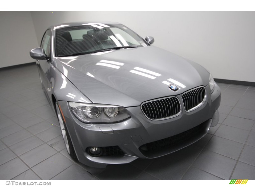 2012 3 Series 335i Coupe - Space Grey Metallic / Black photo #5