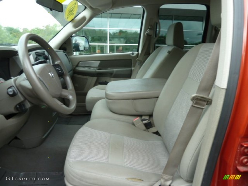 2007 Ram 1500 SLT Quad Cab 4x4 - Sunburst Orange Pearl / Khaki Beige photo #18