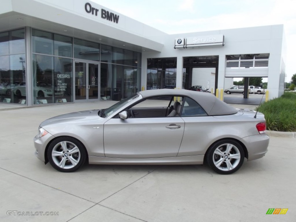 2009 1 Series 128i Convertible - Cashmere Silver Metallic / Taupe photo #5