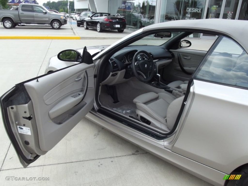 2009 1 Series 128i Convertible - Cashmere Silver Metallic / Taupe photo #11