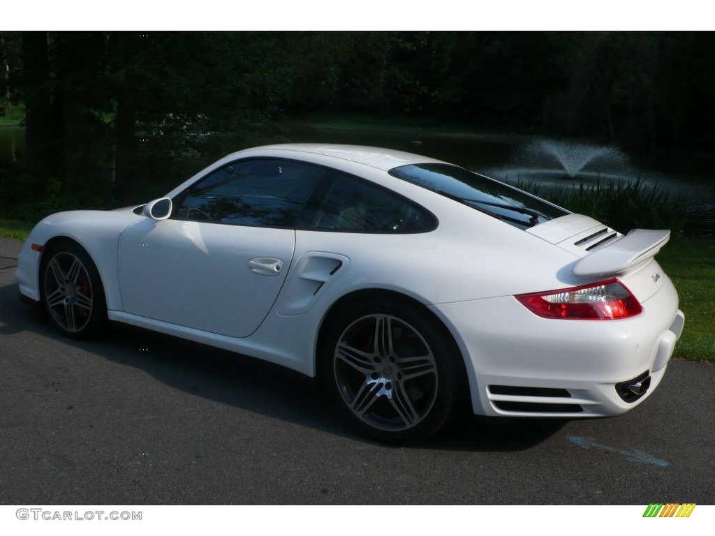 2007 911 Turbo Coupe - Carrara White / Sea Blue photo #4