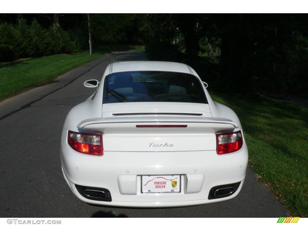 2007 911 Turbo Coupe - Carrara White / Sea Blue photo #5