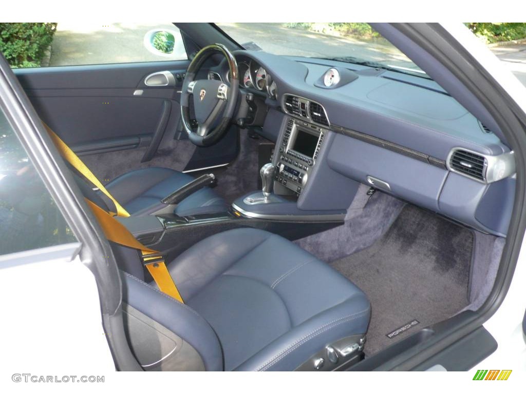 Sea Blue Interior 2007 Porsche 911 Turbo Coupe Photo #65202462