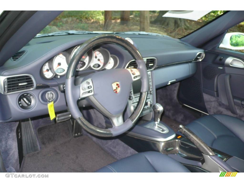 Sea Blue Interior 2007 Porsche 911 Turbo Coupe Photo #65202510