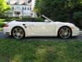 2009 Cream White Porsche 911 Turbo Cabriolet  photo #7