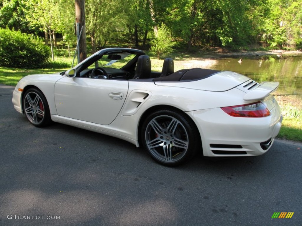 2009 911 Turbo Cabriolet - Cream White / Cocoa Brown photo #9