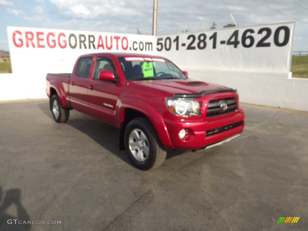 2009 Tacoma V6 TRD Sport Double Cab 4x4 - Barcelona Red Metallic / Graphite Gray photo #1