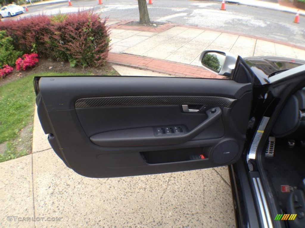 2008 Audi RS4 4.2 quattro Convertible Black Door Panel Photo #65205646