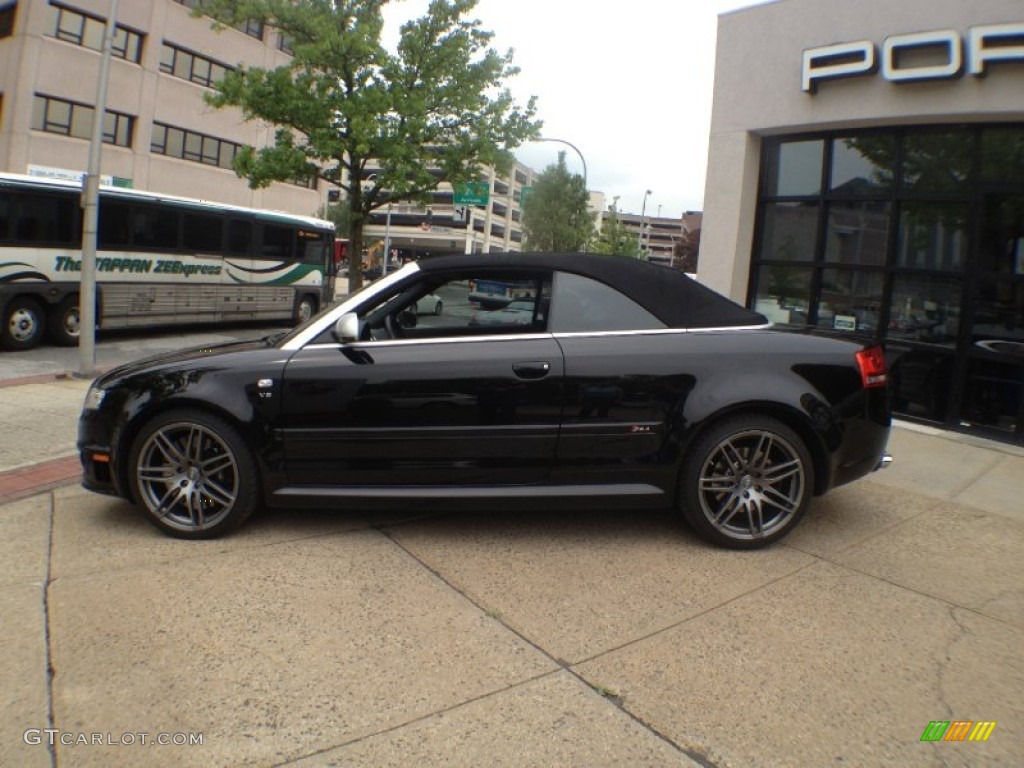 Phantom Black Pearl Effect 2008 Audi RS4 4.2 quattro Convertible Exterior Photo #65205771