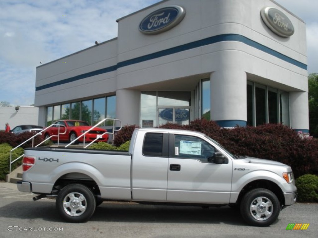 2012 F150 XLT SuperCab 4x4 - Ingot Silver Metallic / Steel Gray photo #1