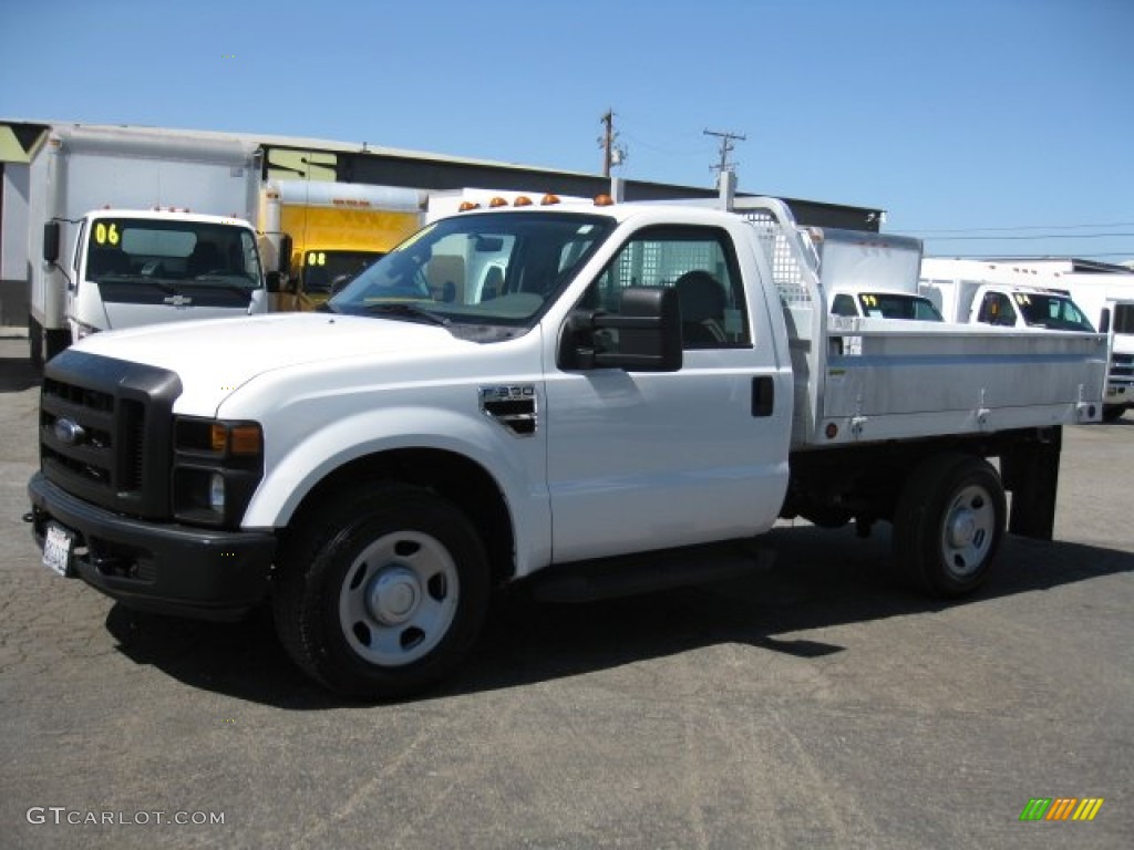 Oxford White 2008 Ford F350 Super Duty XL Regular Cab Dump Truck Exterior Photo #65206971