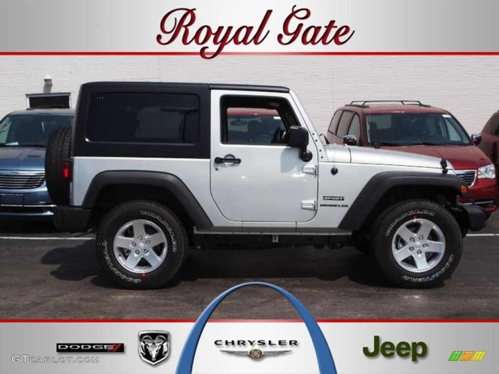 2012 Wrangler Sport 4x4 - Bright Silver Metallic / Black photo #1