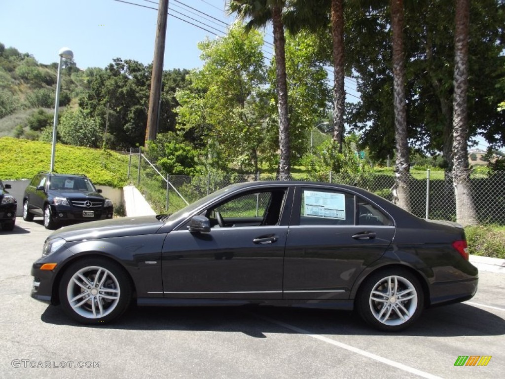 Magnetite Black Metallic 2012 Mercedes-Benz C 250 Sport Exterior Photo #65208556