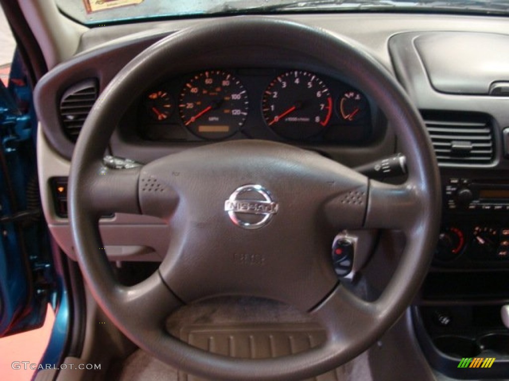2004 Nissan Sentra 1.8 S Taupe Steering Wheel Photo #65208622