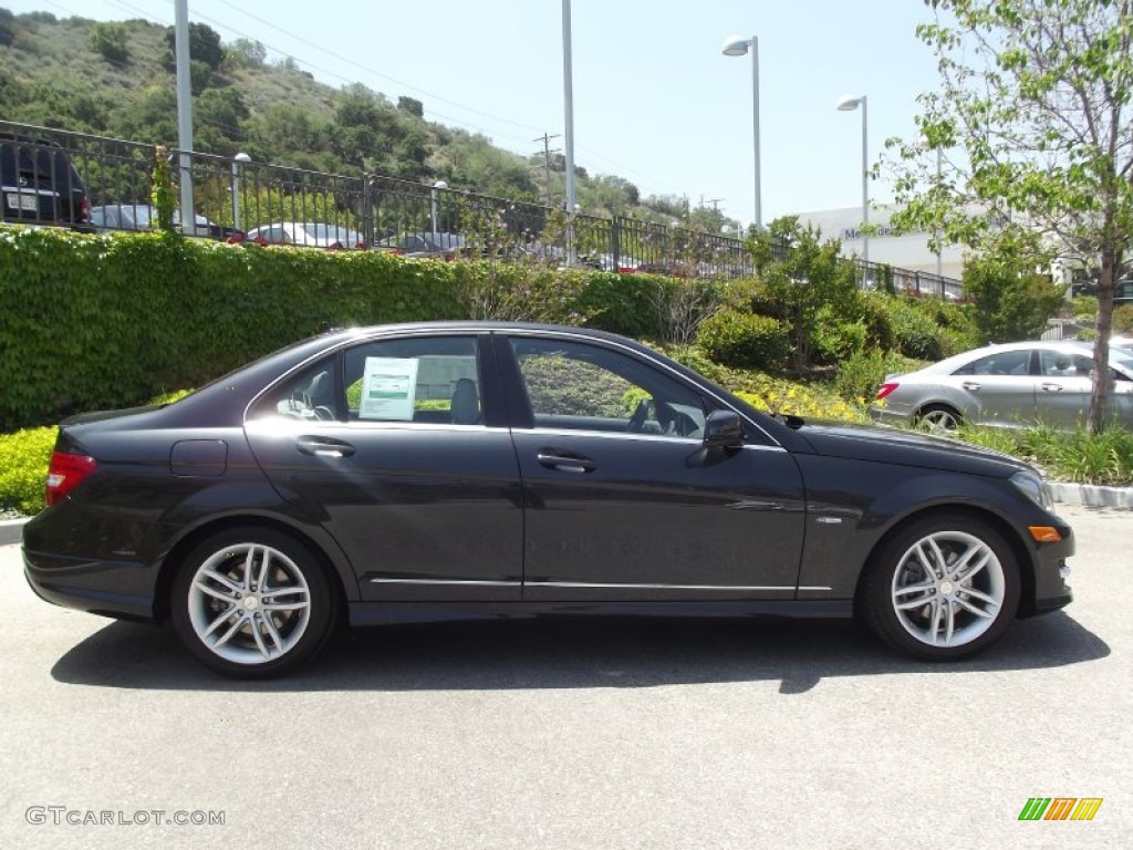 Magnetite Black Metallic 2012 Mercedes-Benz C 250 Sport Exterior Photo #65208955