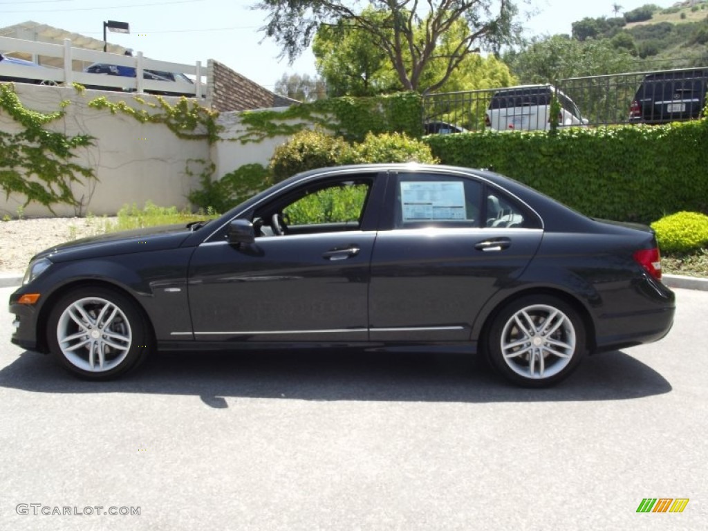 Magnetite Black Metallic 2012 Mercedes-Benz C 250 Sport Exterior Photo #65208988