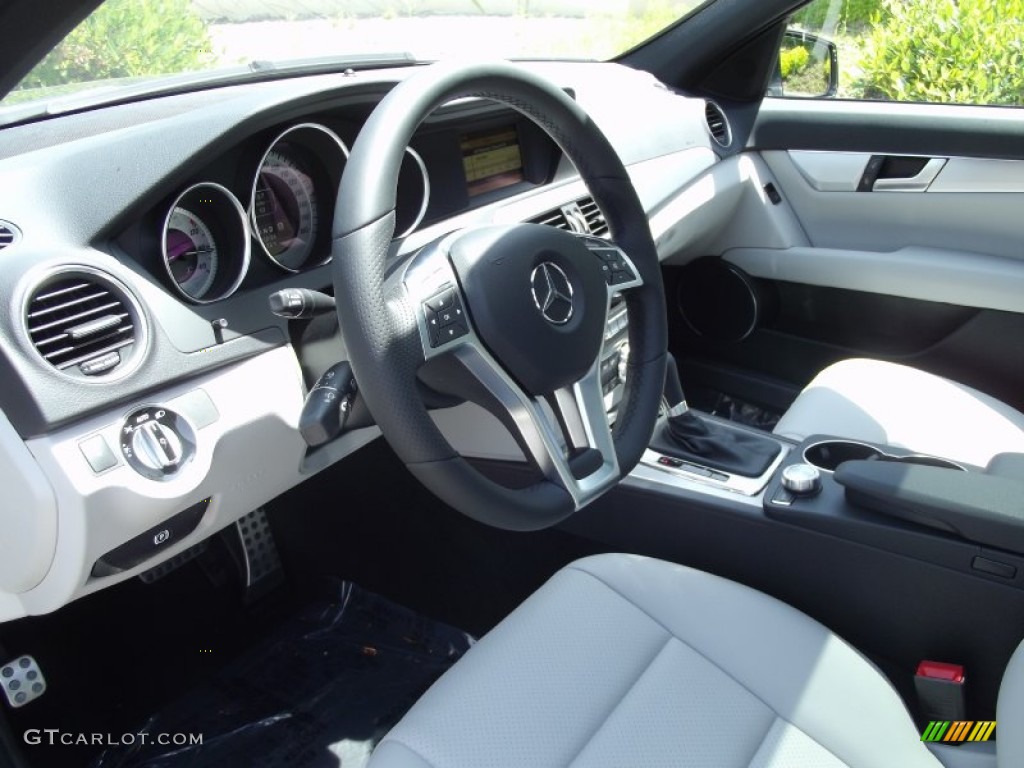 2012 Mercedes-Benz C 250 Sport Ash Steering Wheel Photo #65209033
