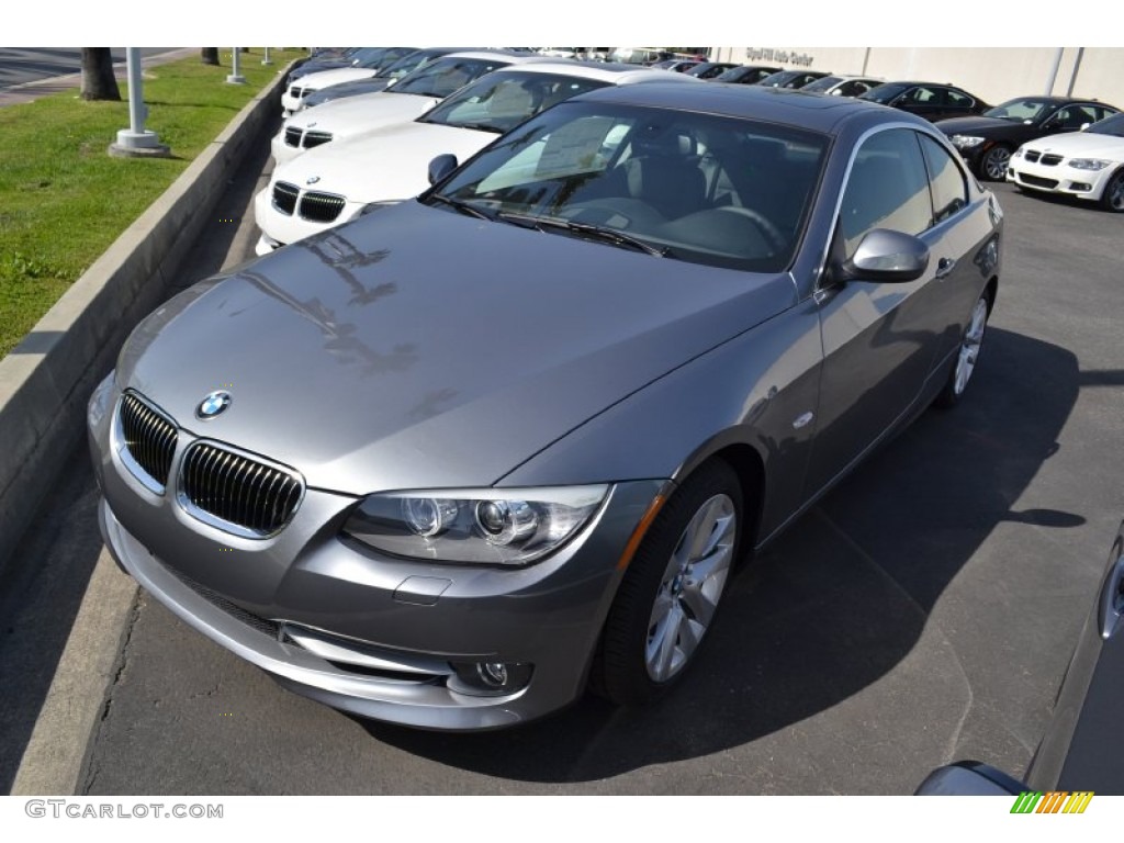 2012 3 Series 328i Coupe - Space Grey Metallic / Black photo #9