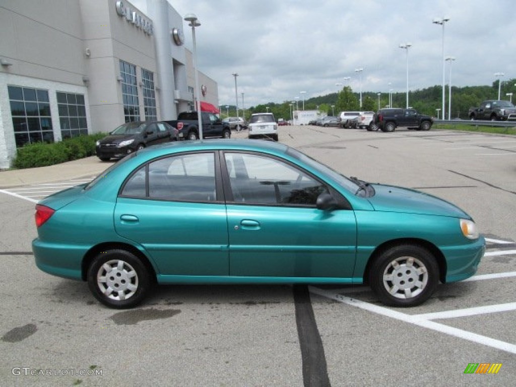 2001 Rio Sedan - Emerald Green / Gray photo #2