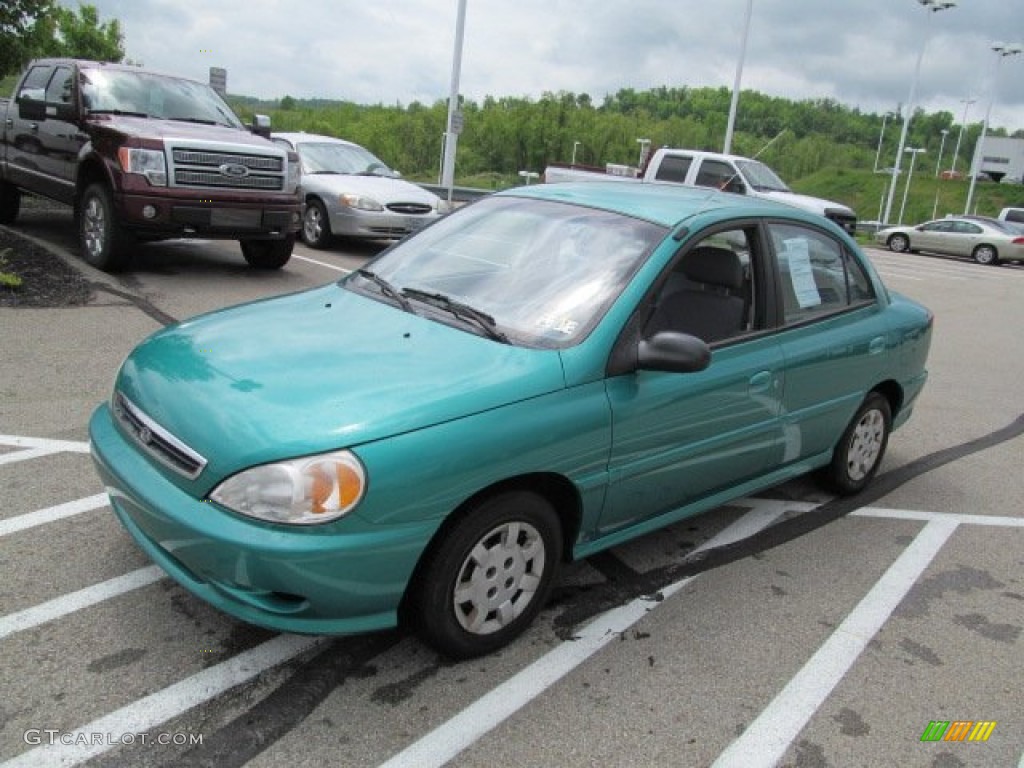 2001 Rio Sedan - Emerald Green / Gray photo #4