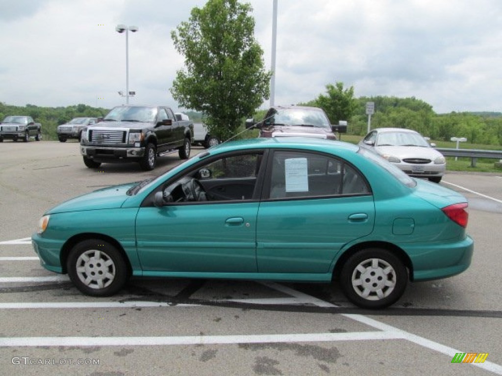 2001 Rio Sedan - Emerald Green / Gray photo #5