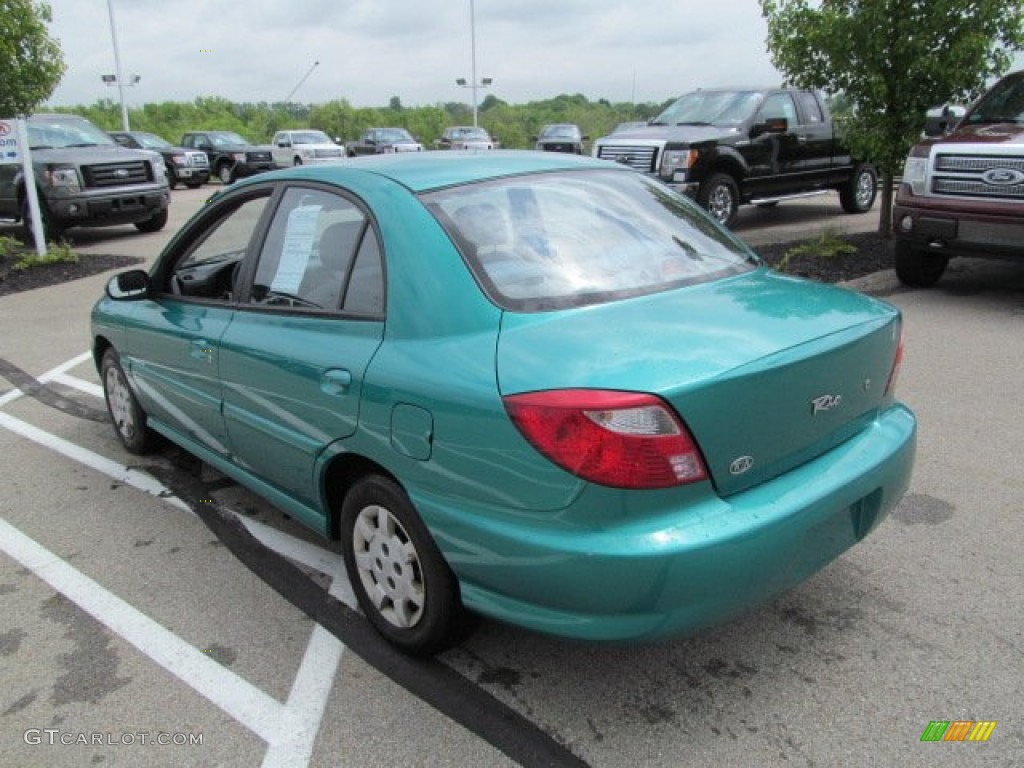 2001 Rio Sedan - Emerald Green / Gray photo #6