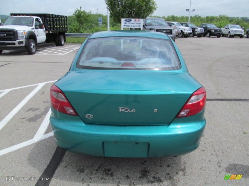 2001 Rio Sedan - Emerald Green / Gray photo #7